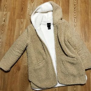 “Me Jane” teddy jacket with a hood